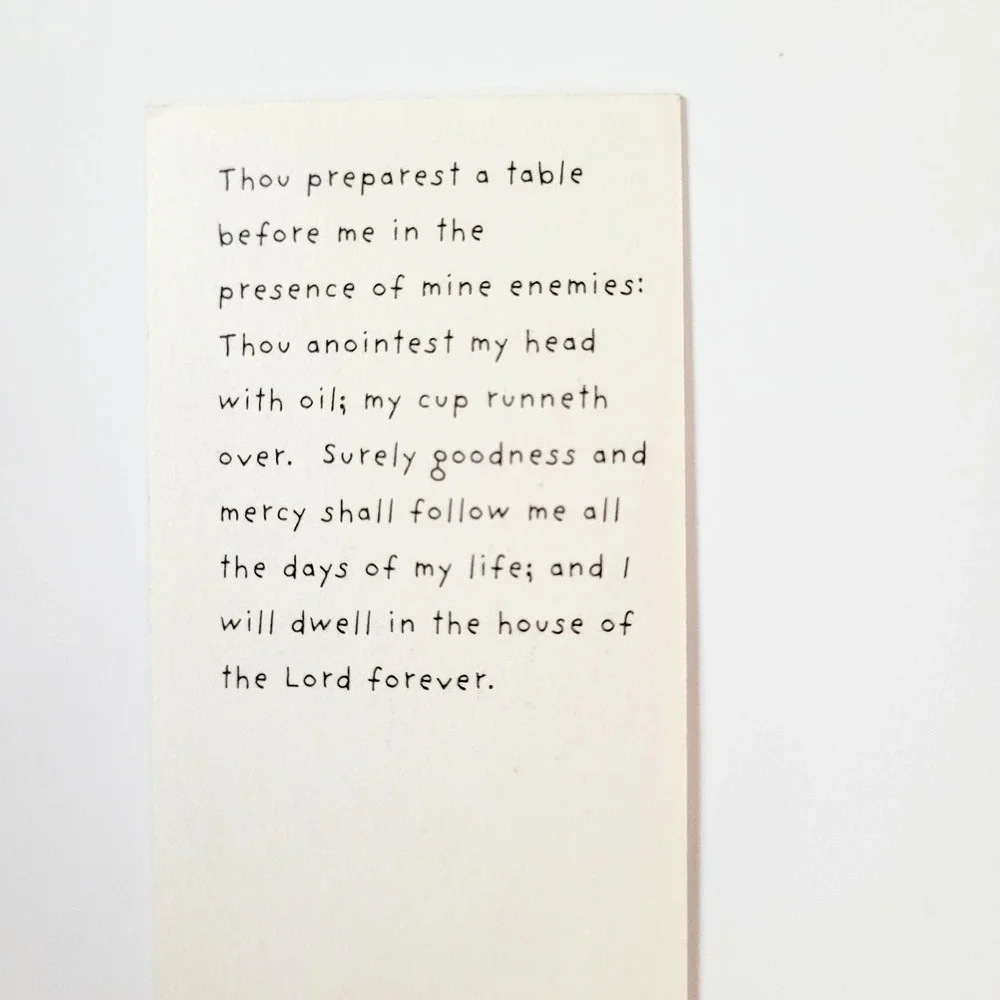 Vintage 90s Psalm 23 Bookmark cottagecore Jone Hallmark- 1990s Thomas Nelson 535